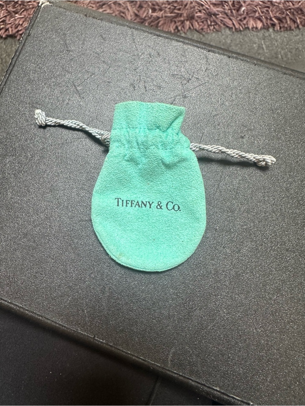 Tiffany & Co. Suede Drawstring Pouch - Tiffany Blue